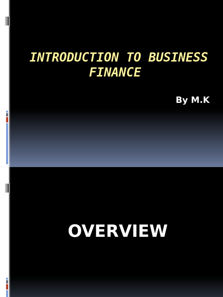 Introduction to Business Finance Basics | PDF | Expense | Money