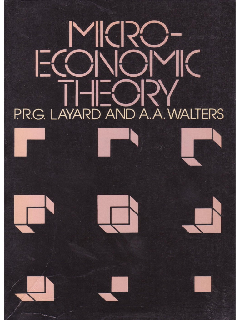 Microeconomic Theory - Layard y Walters PDF | PDF