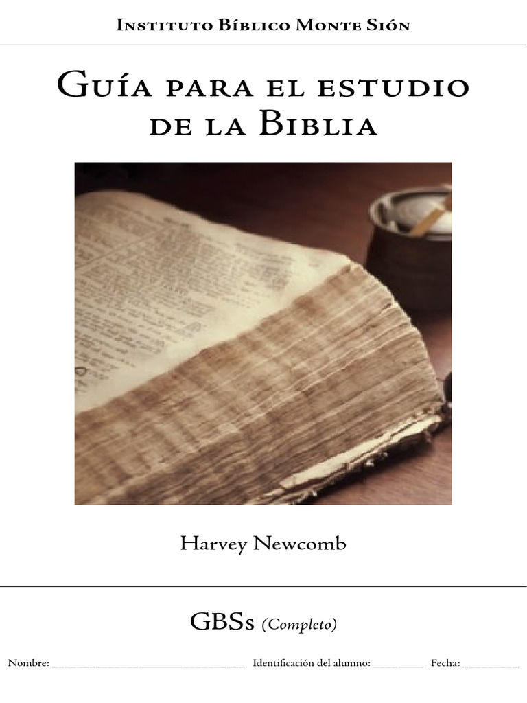 Guía de Estudio para la Biblia GBSs | PDF | Biblia | Cristo (título)