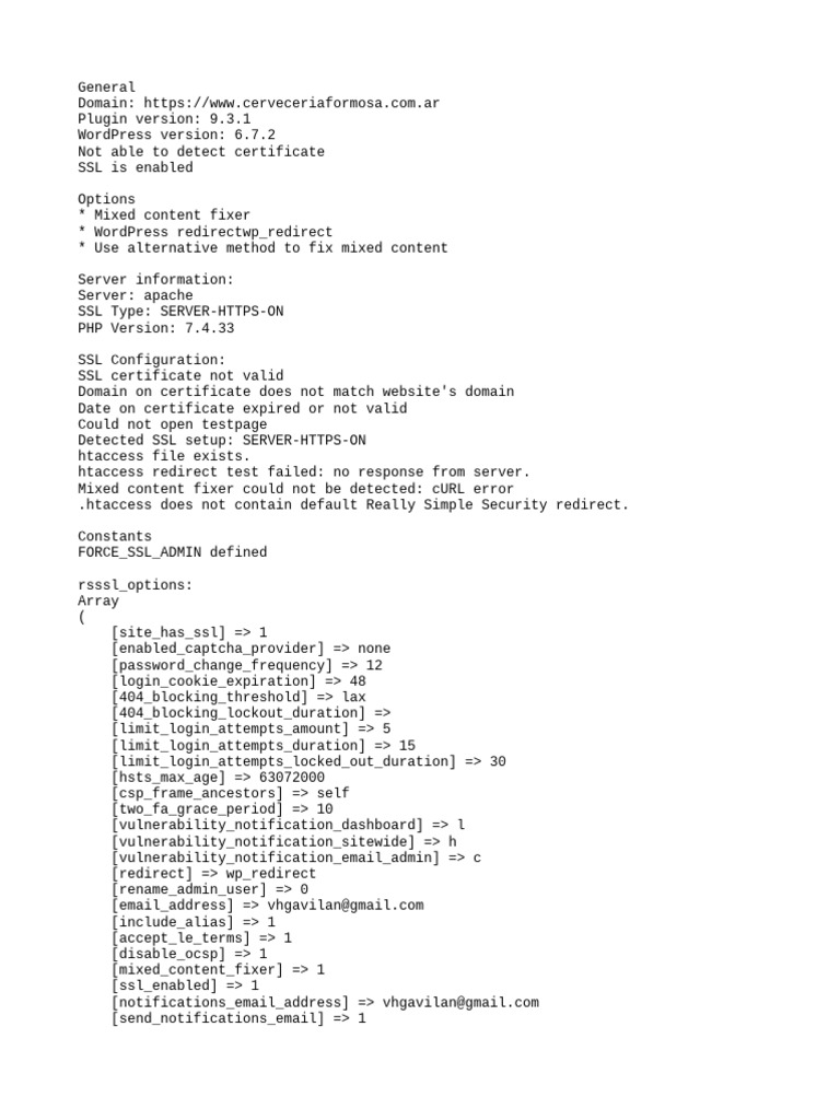SSL Configuration Issues and Settings | PDF | Word Press | Web Server