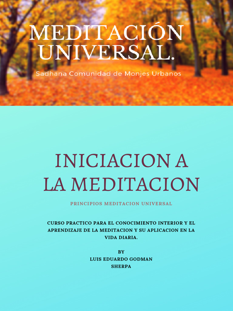 Iniciacion A La Meditacion | PDF | Meditación | Pensamiento