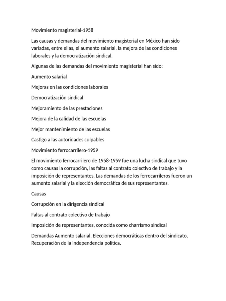 Movimiento Magisterial | PDF