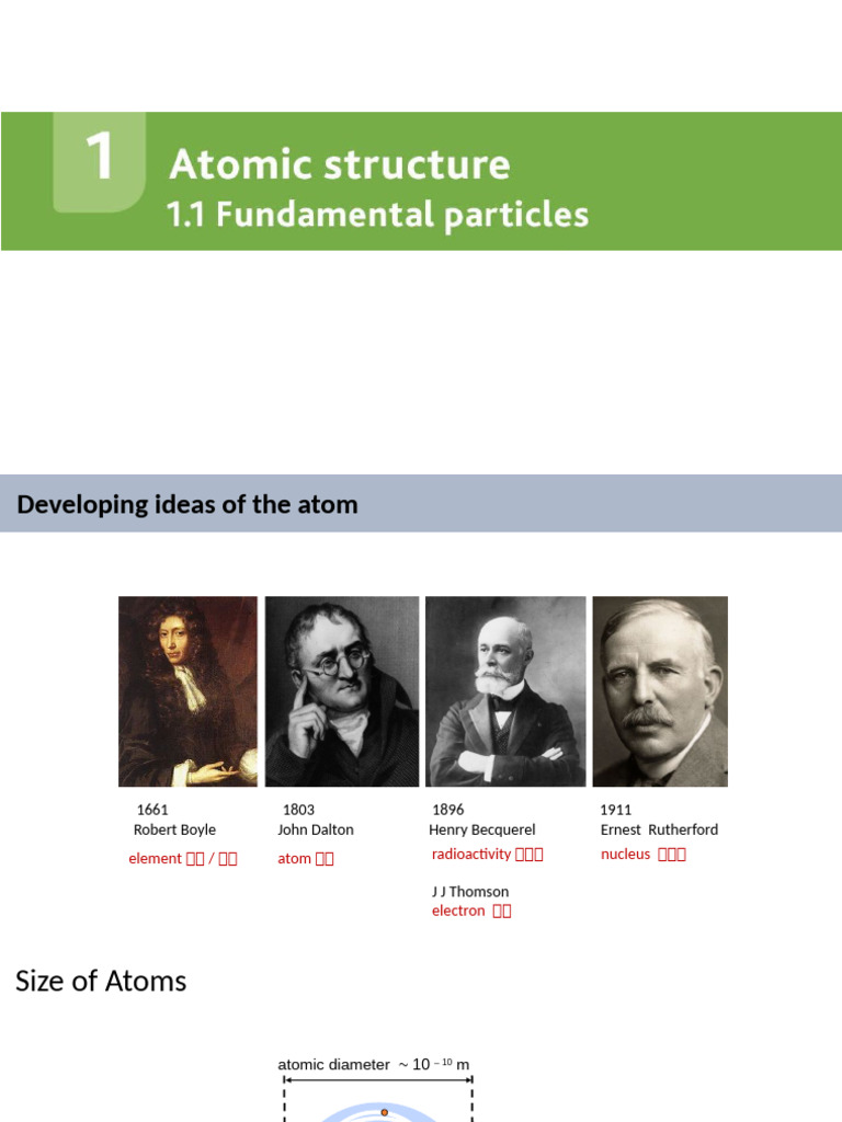 1.1 Atomic Structure Isotopes | PDF | Atomic Nucleus | Atoms