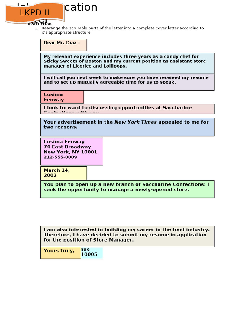 Cover Letter Structure Guide | PDF | Confectionery | Convenience Food