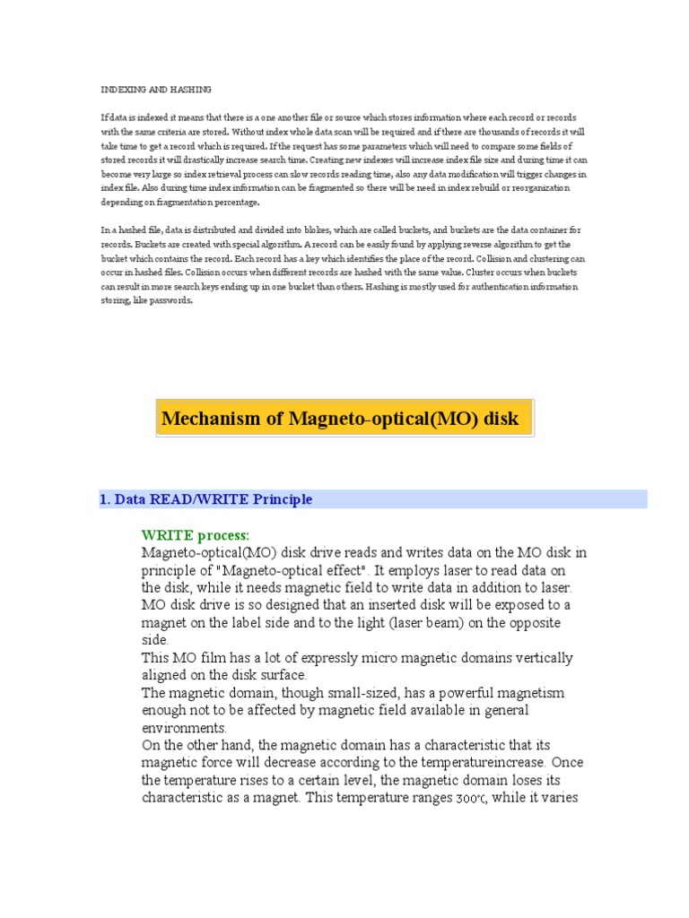 Mechanism of Magneto-Optical (MO) Disk: 1. Data READ/WRITE Principle ...