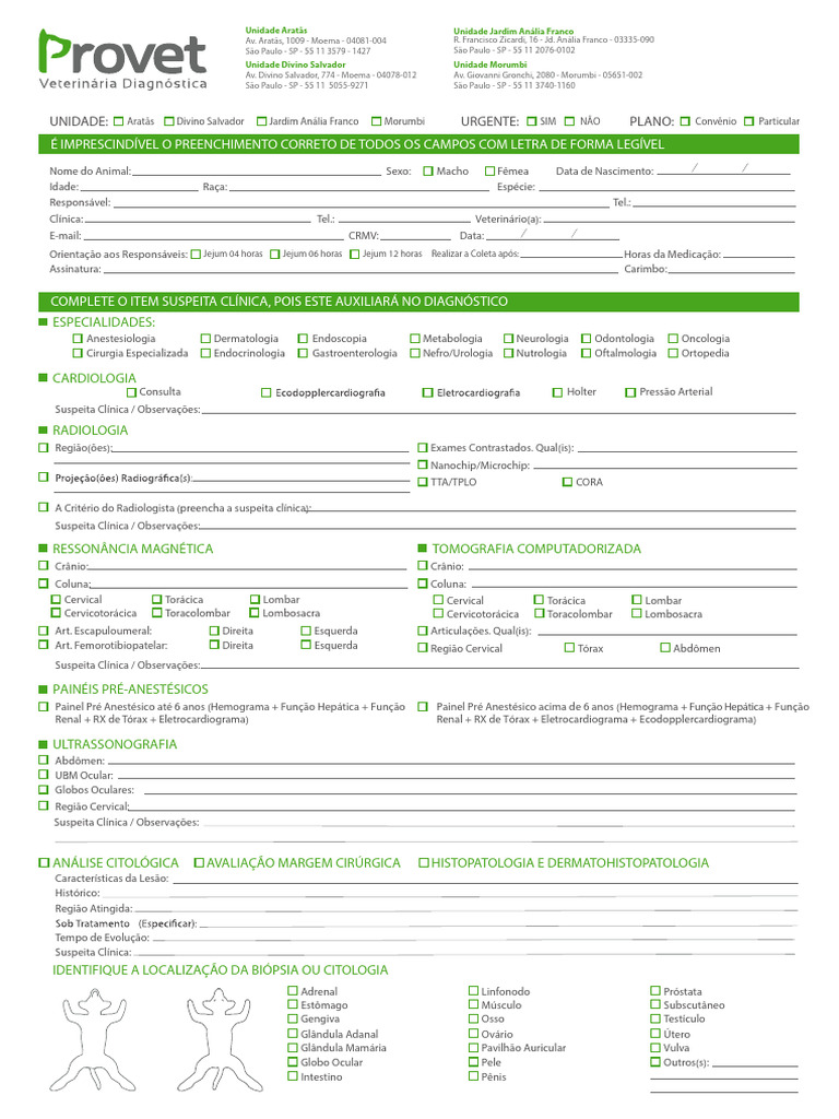 Requisição 2019 (2) Provet | PDF | Elisa | Especialidades médicas