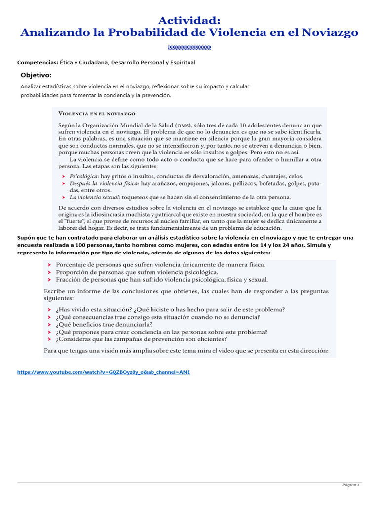 Análisis de Violencia en el Noviazgo | PDF