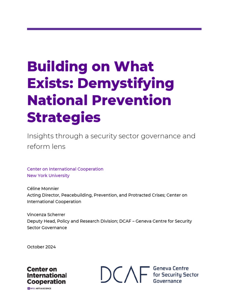 National Prevention Strategies Explained | PDF | Violence | Risk