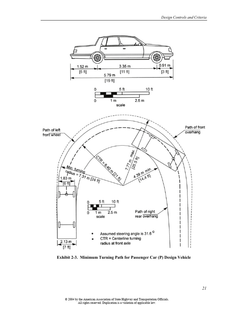 Minimum Turning Paths for Design Vehicles | PDF | Motor Vehicle ...