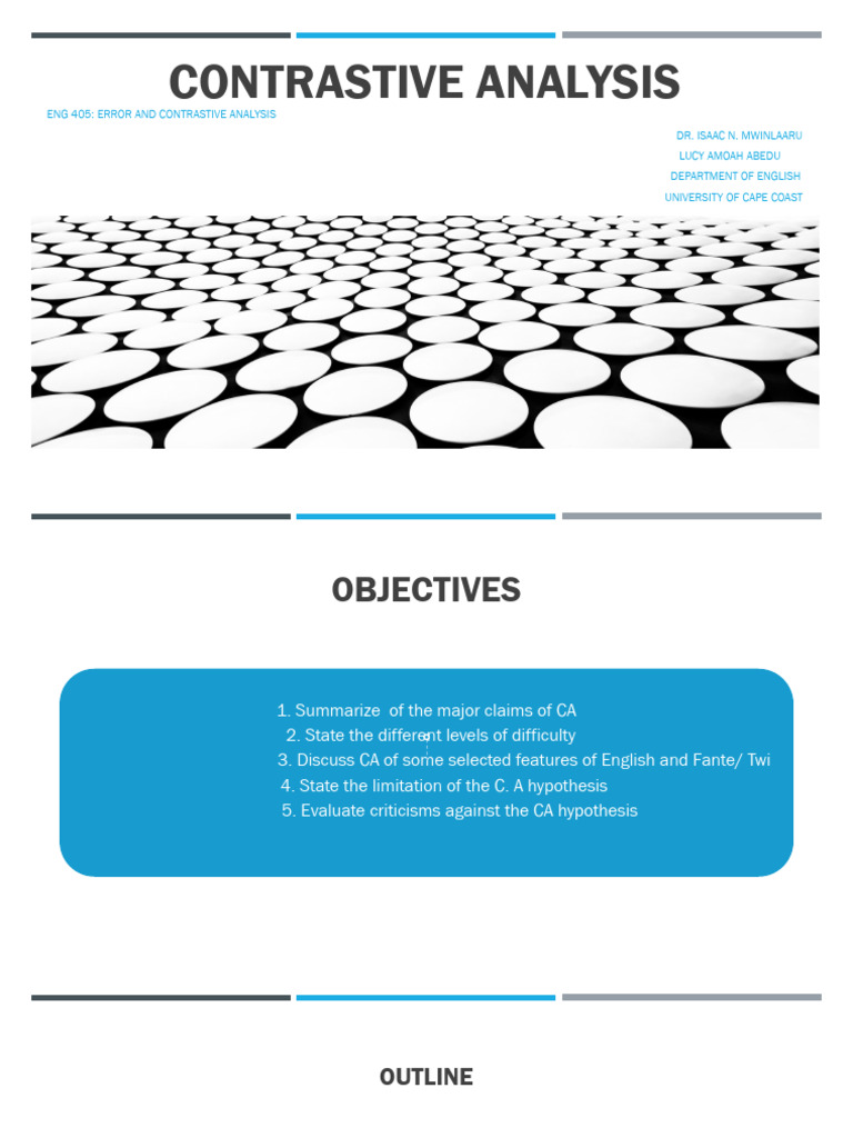 Contrastive Analysis of English and Fante | PDF | English Language ...
