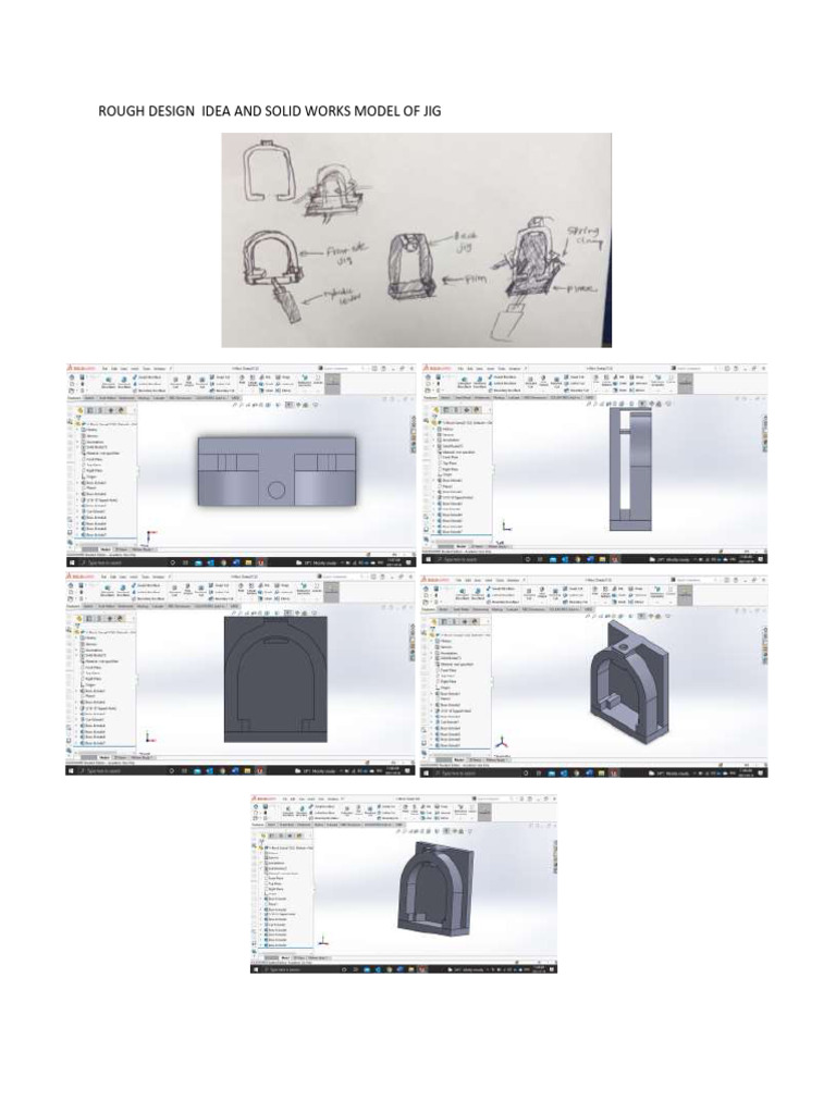 Rough Design Idea and Solid Works Model of Jig | PDF