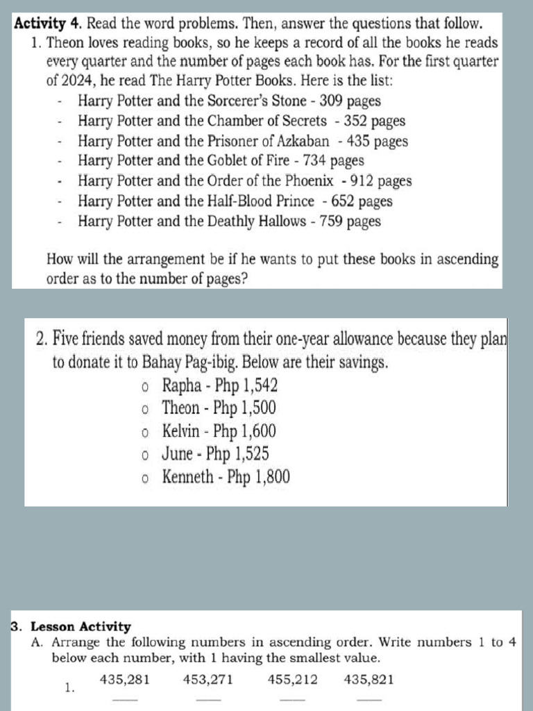 Math Acitivity | PDF