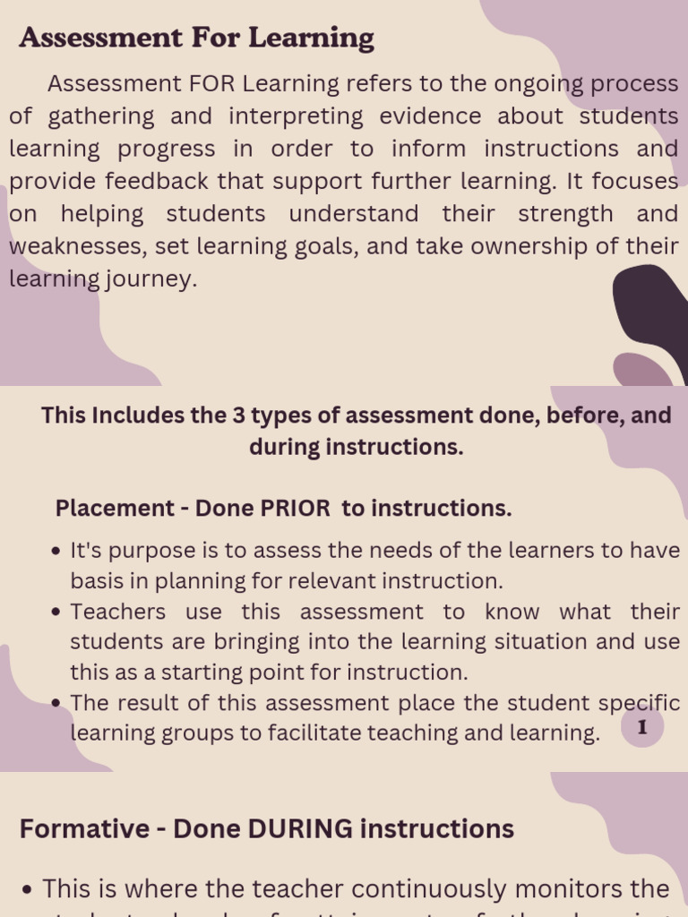 Understanding Assessment for Learning | PDF
