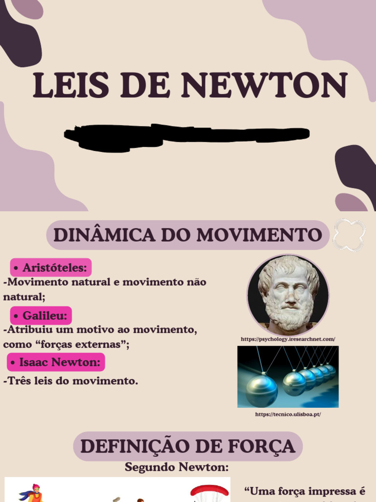 Leis de Newton e Dinâmica do Movimento | PDF | Força | Leis do ...