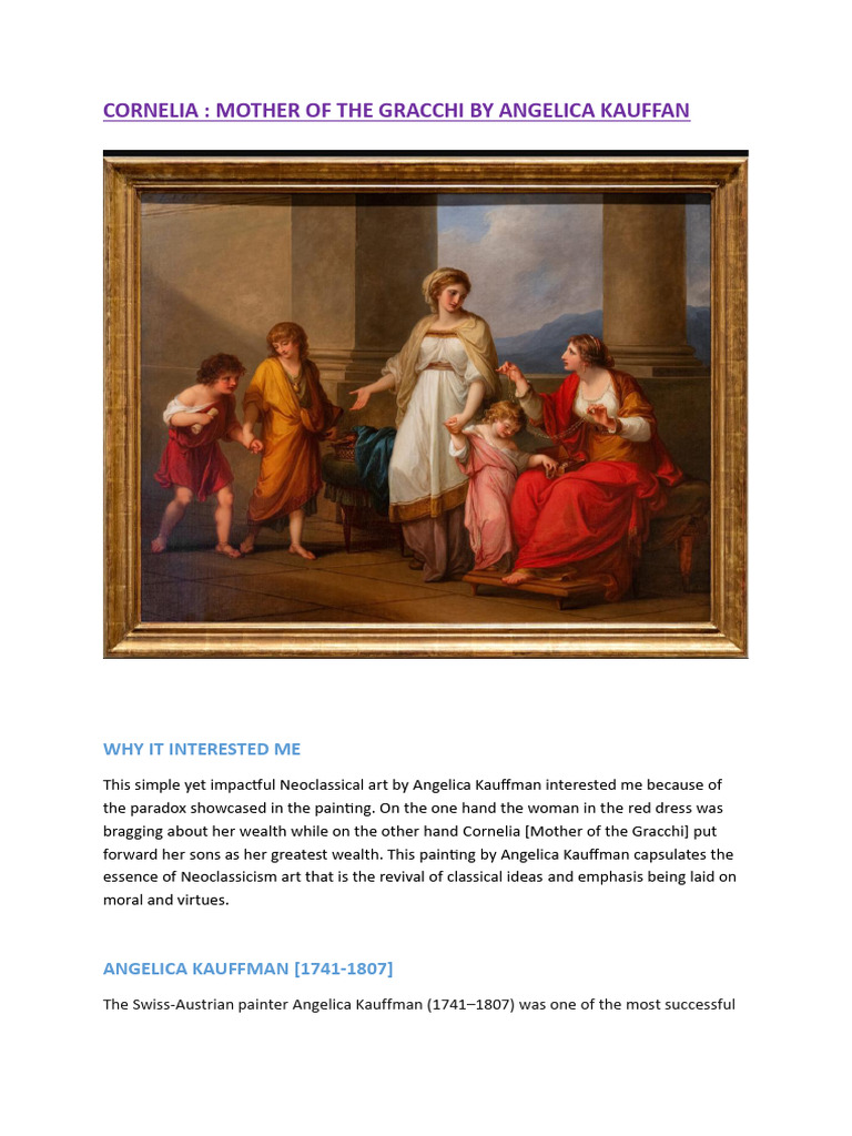 Cornelia: Mother of the Gracchi Explained | PDF