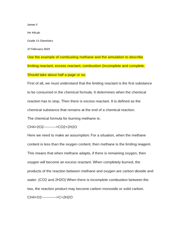 James Y.docx Methane Burning | PDF