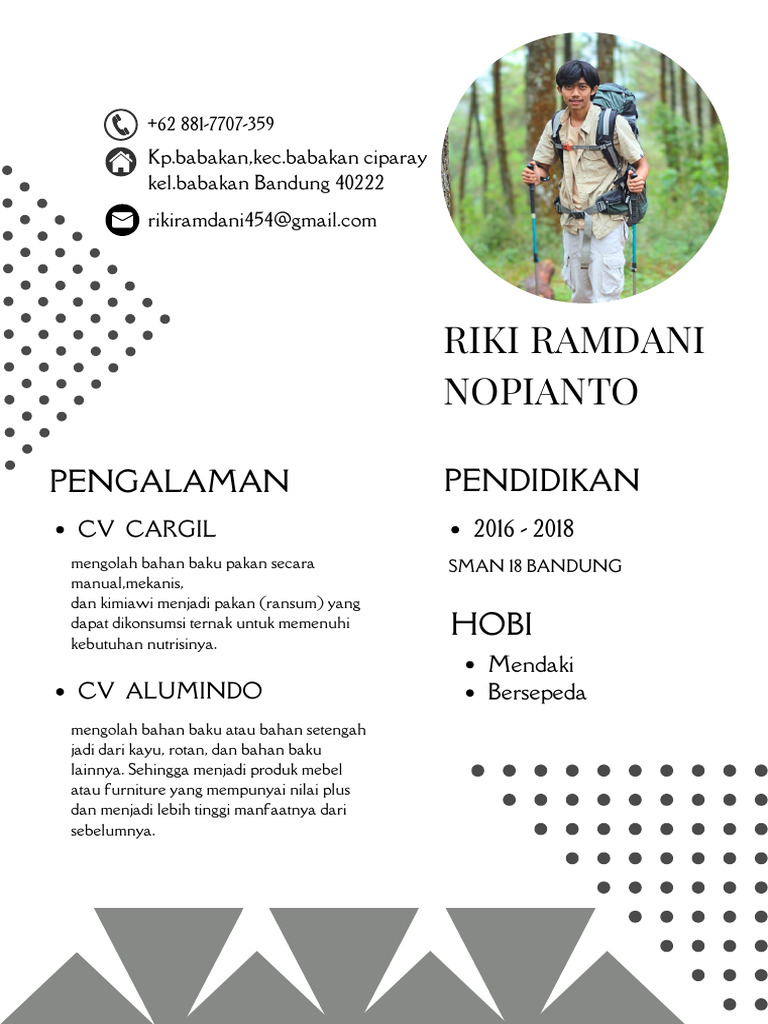 Profil Riki Ramdani: Pendidikan dan Pengalaman | PDF