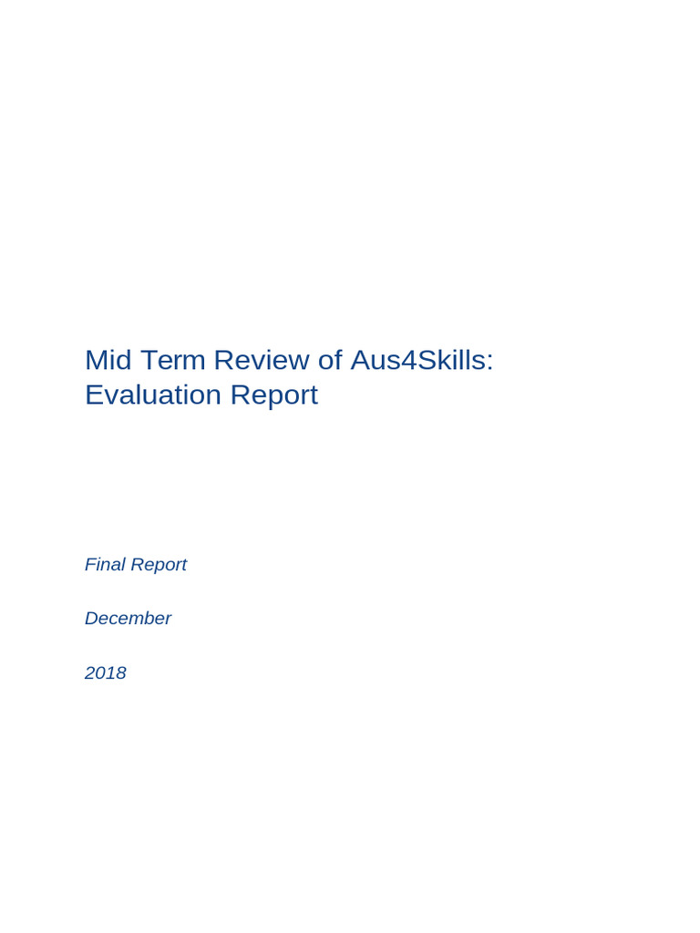 Aus4Skills Mid-Term Evaluation Report | PDF | Vocational Education ...
