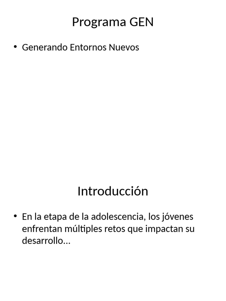 Programa GEN | PDF