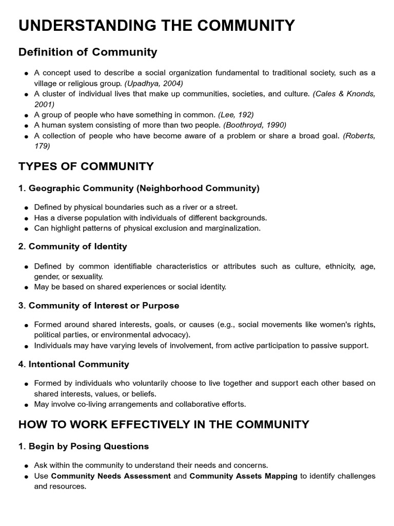 Understanding Community Dynamics | PDF | Community | Preventive Healthcare