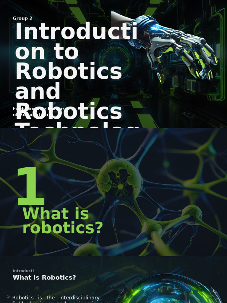 Introduction To Robotics Presentation | PDF | Robot | Robotics