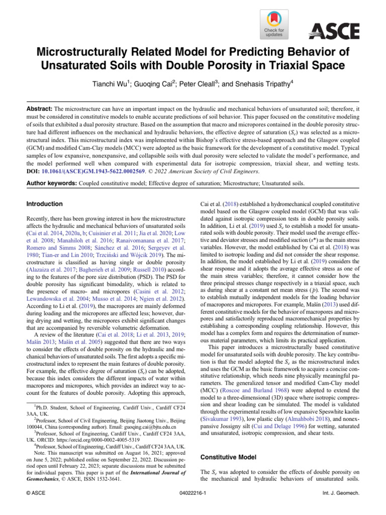 Microstructurally Related Model For Predicting Behavior of | PDF ...
