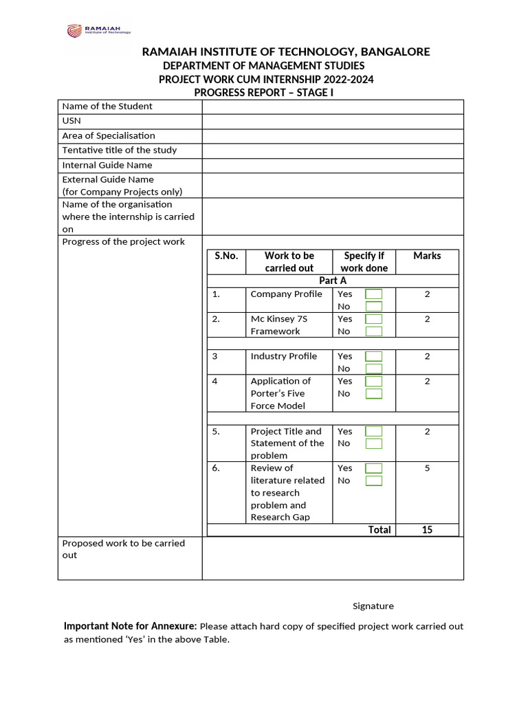 Internship Progress Report 2022-2024 | PDF