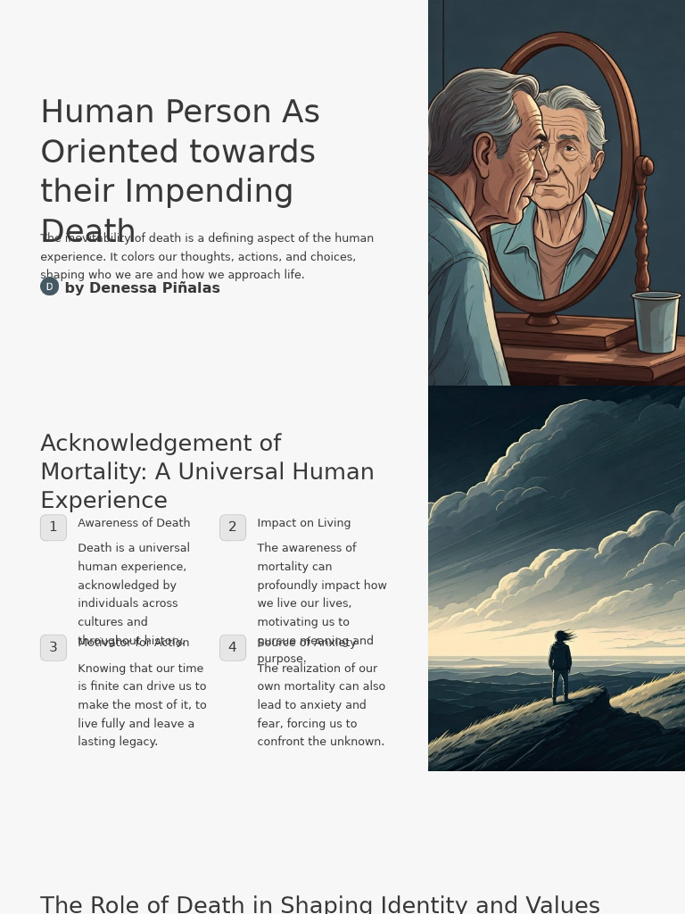 Embracing Mortality: Finding Life's Meaning | PDF | Death | Existentialism