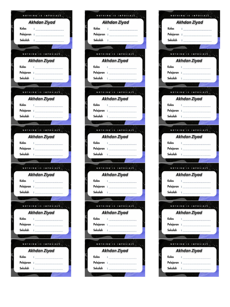 Label Nama | PDF