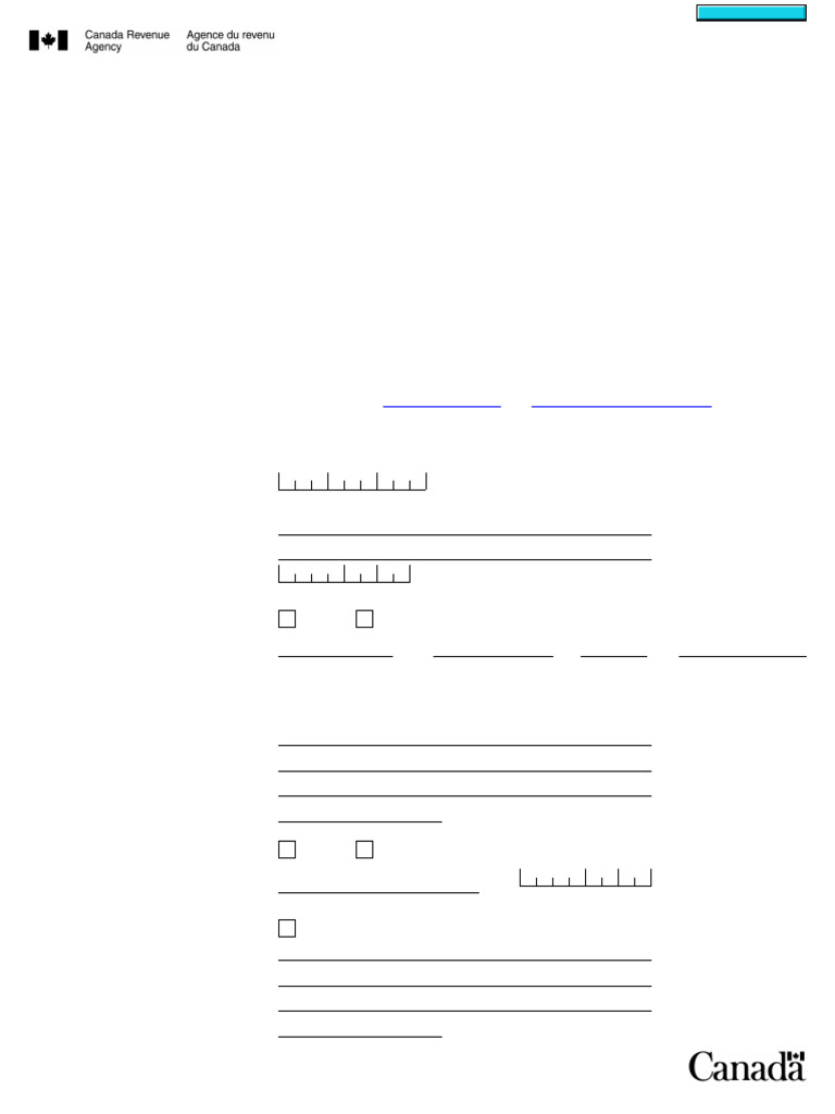 Canada Child Benefit Application Form RC66 | PDF
