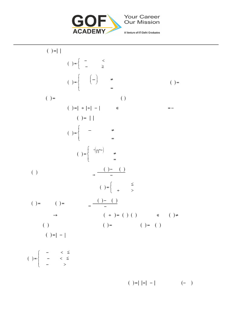 Differentiability Analysis of Functions | PDF | Function (Mathematics ...