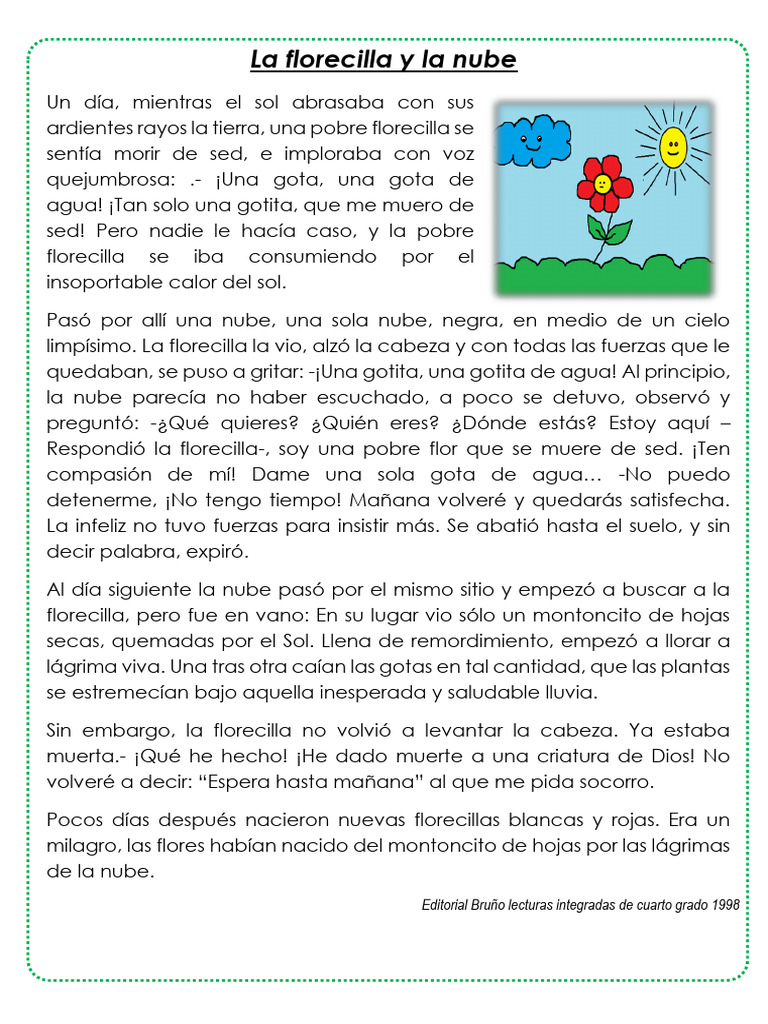 La florecilla y la nube: un lamento | PDF