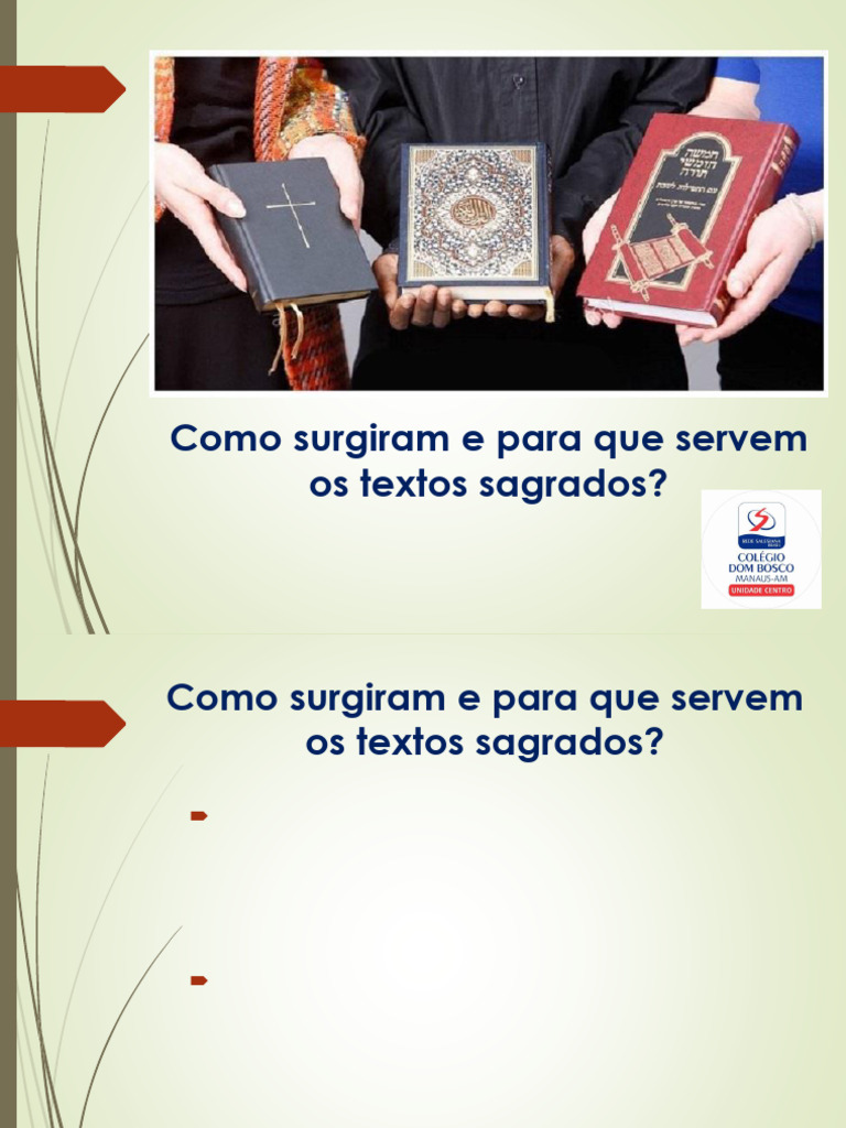 Textos Sagrados: Origem e Função | PDF | Torá | Bíblia