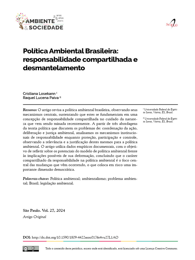 Desmantelamento da Política Ambiental Brasil | PDF | Estado | Justiça