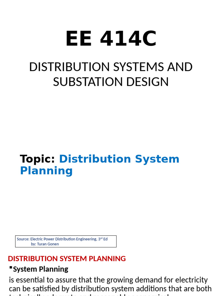 Distribution System Planning Essentials | PDF | Electric Power ...
