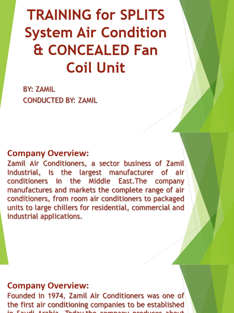 Split AC & Concealed FCU Training Guide | PDF | Air Conditioning ...