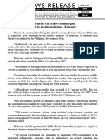 April19.2012 Government Can Achieve Medium Goal Under Its Development Plan - Belmonte