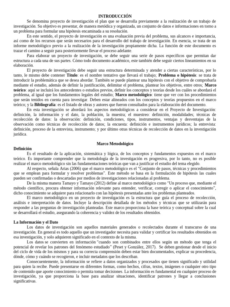 Guía para Elaborar un Proyecto de Investigación | PDF | Muestreo ...