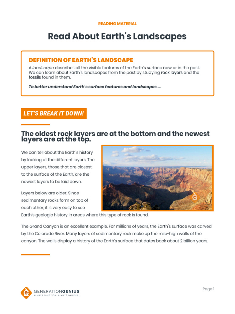 Understanding Earth's Landscapes | PDF | Fossil | Seabed