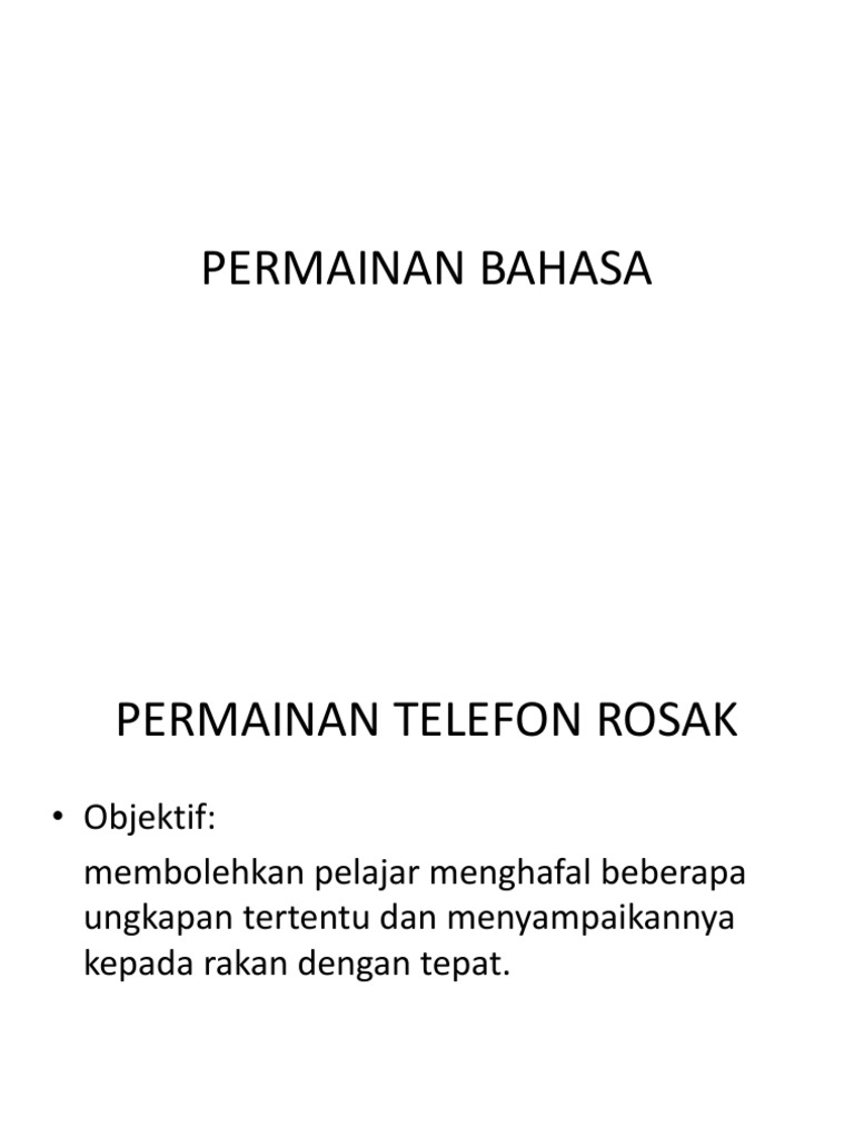 Permainan Bahasa  PDF