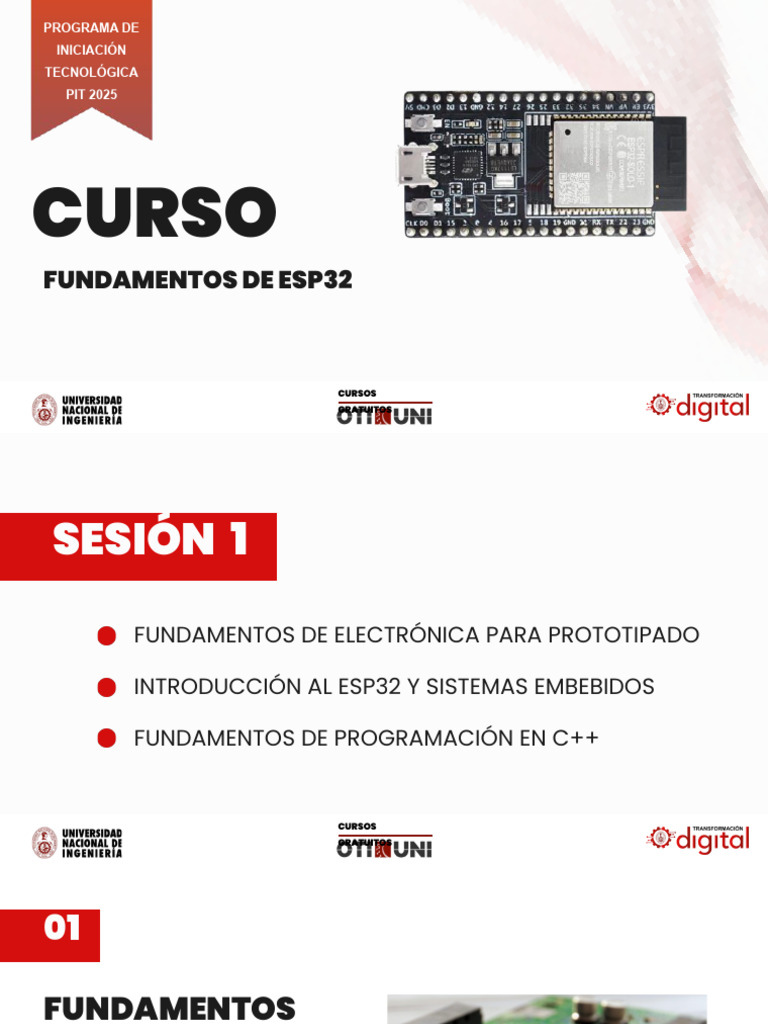 Curso de Fundamentos del ESP32 | PDF | Microcontrolador | Sistema en un ...