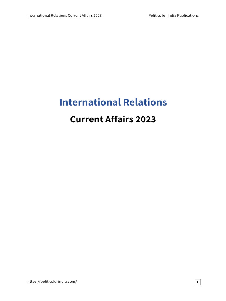 Current Affairs 2023 IR As6dt3 - 15686 - 1710556322 | PDF | Non Aligned ...