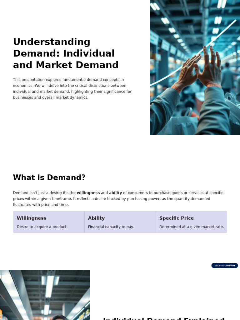 Understanding Demand Individual and Market Demand | PDF | Demand ...