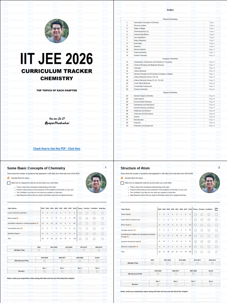 IIT JEE 2026 Chemistry Curriculum Guide | PDF | Chemistry | Gases