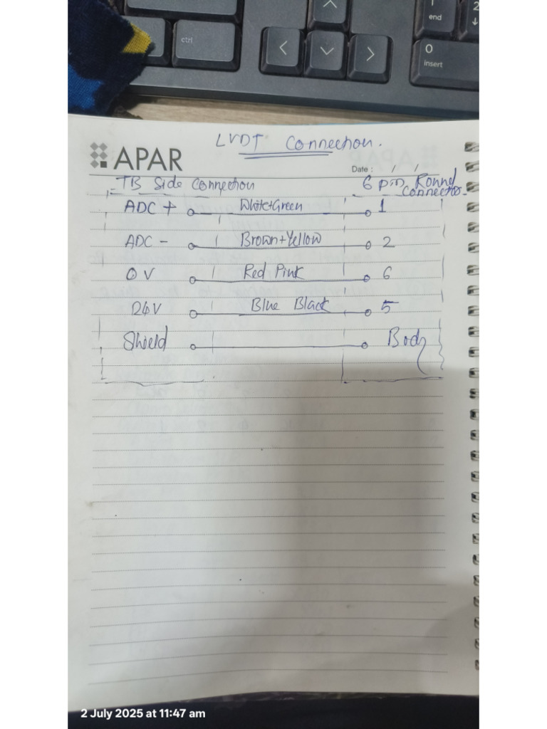 LVDT Connection - 1 | PDF