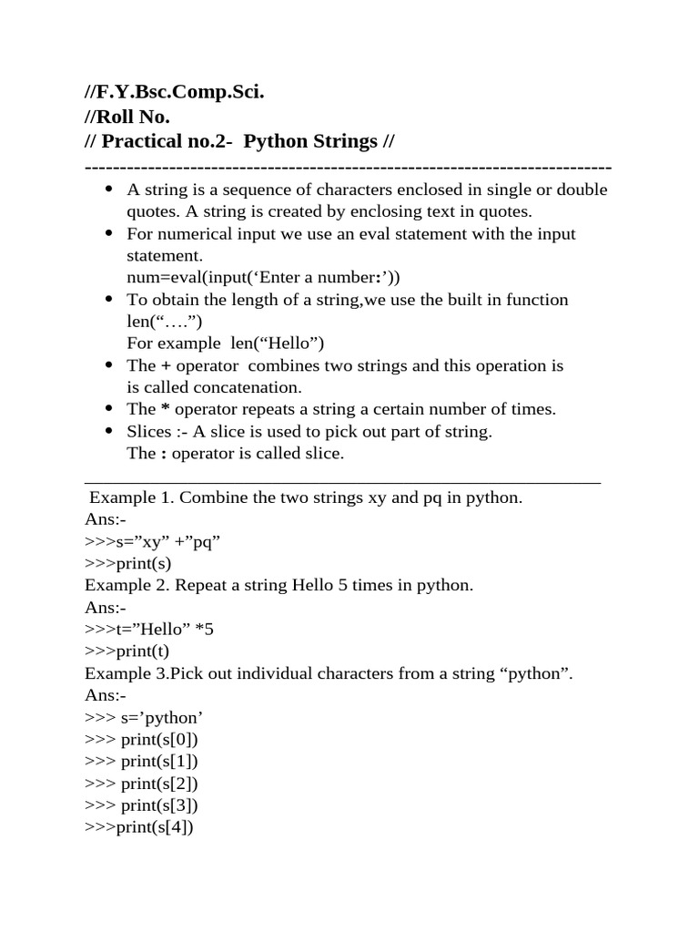 Python String Operations Guide | PDF | String (Computer Science ...