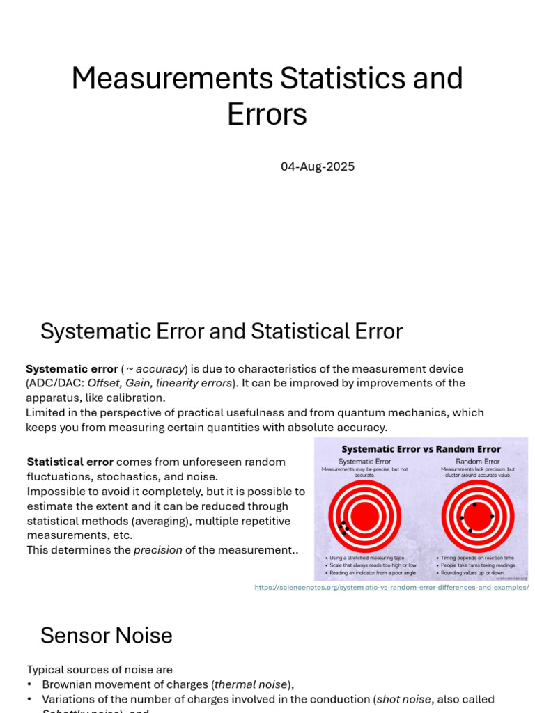 Measurement Errors and Noise Analysis | PDF | Spectral Density ...