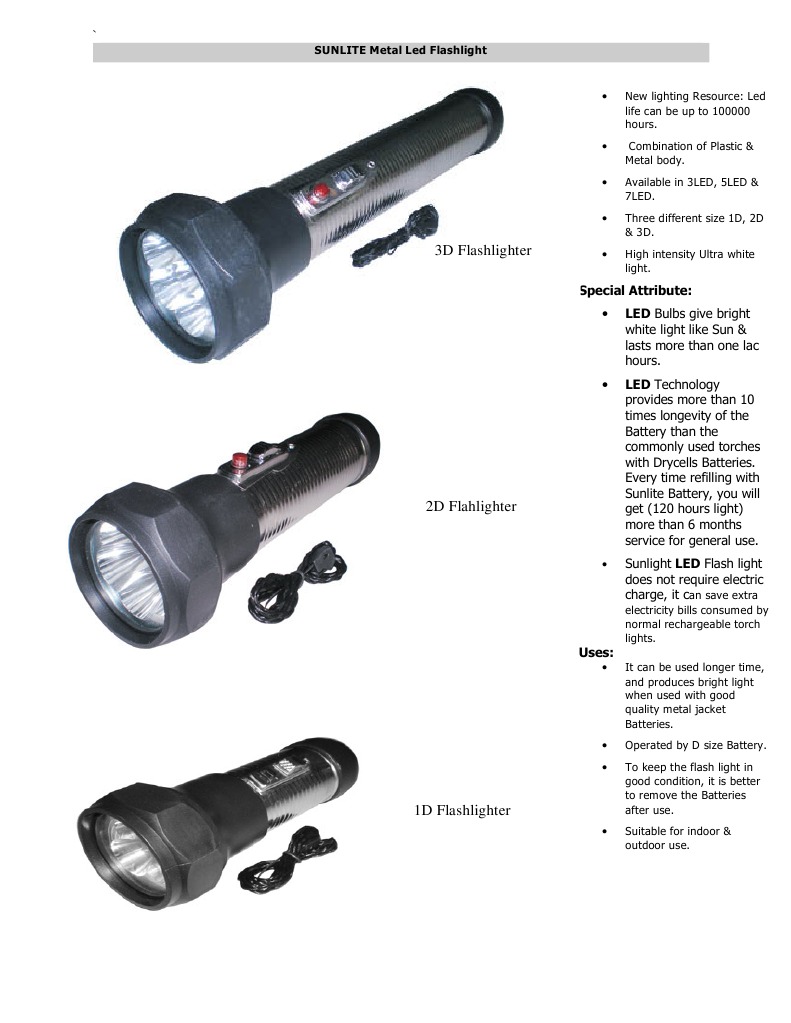 Aluminium Led Flashlight 1 | PDF