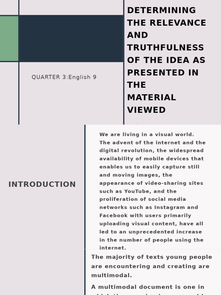 Evaluating Visual Media Relevance | PDF | Human Communication ...