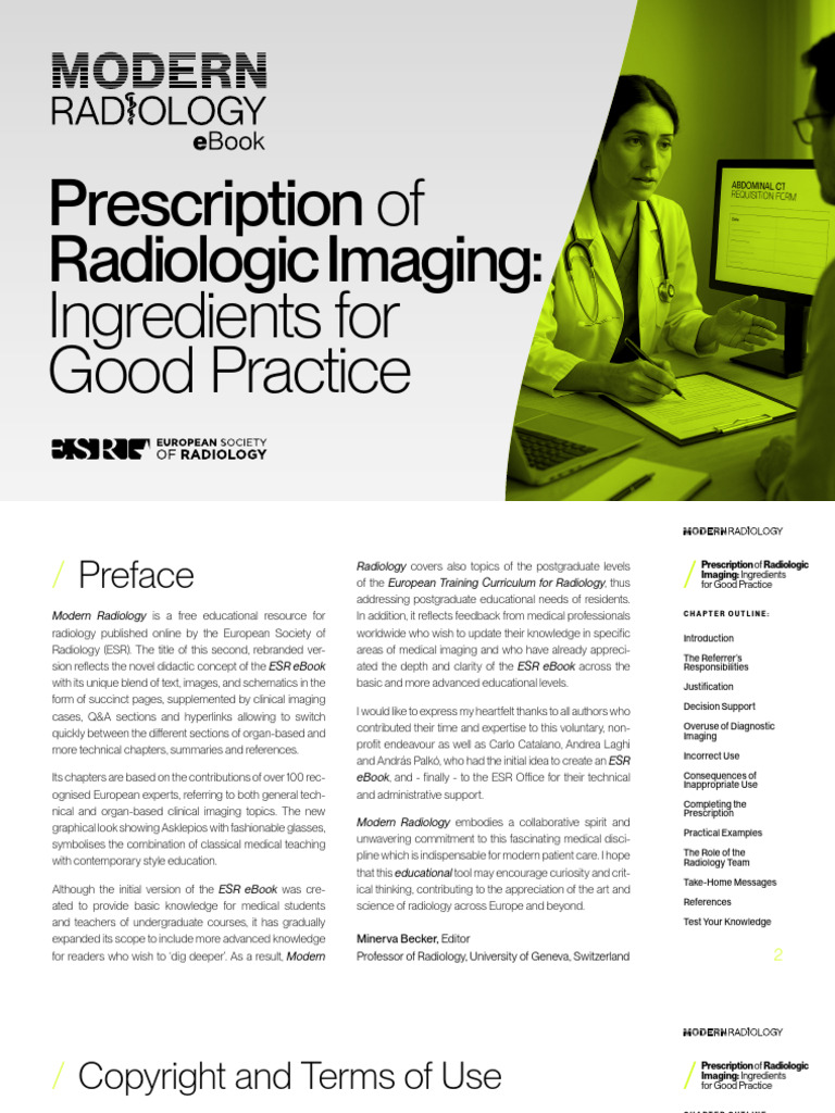 ESR Modern Ebook 0 - Prescription of Radiologic Imaging | PDF | Medical ...